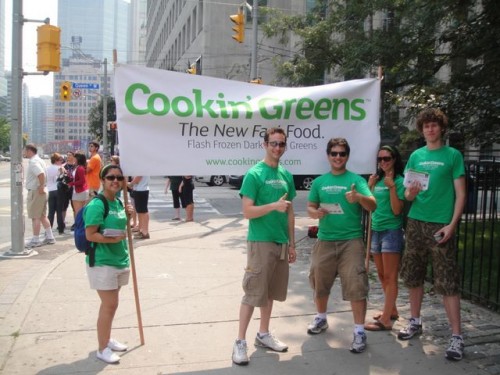 The Cookin’ Greens™ Summer Street Team  arrives at Queen Street